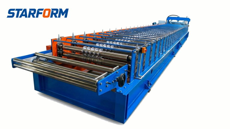 Corrugated roof forming machine