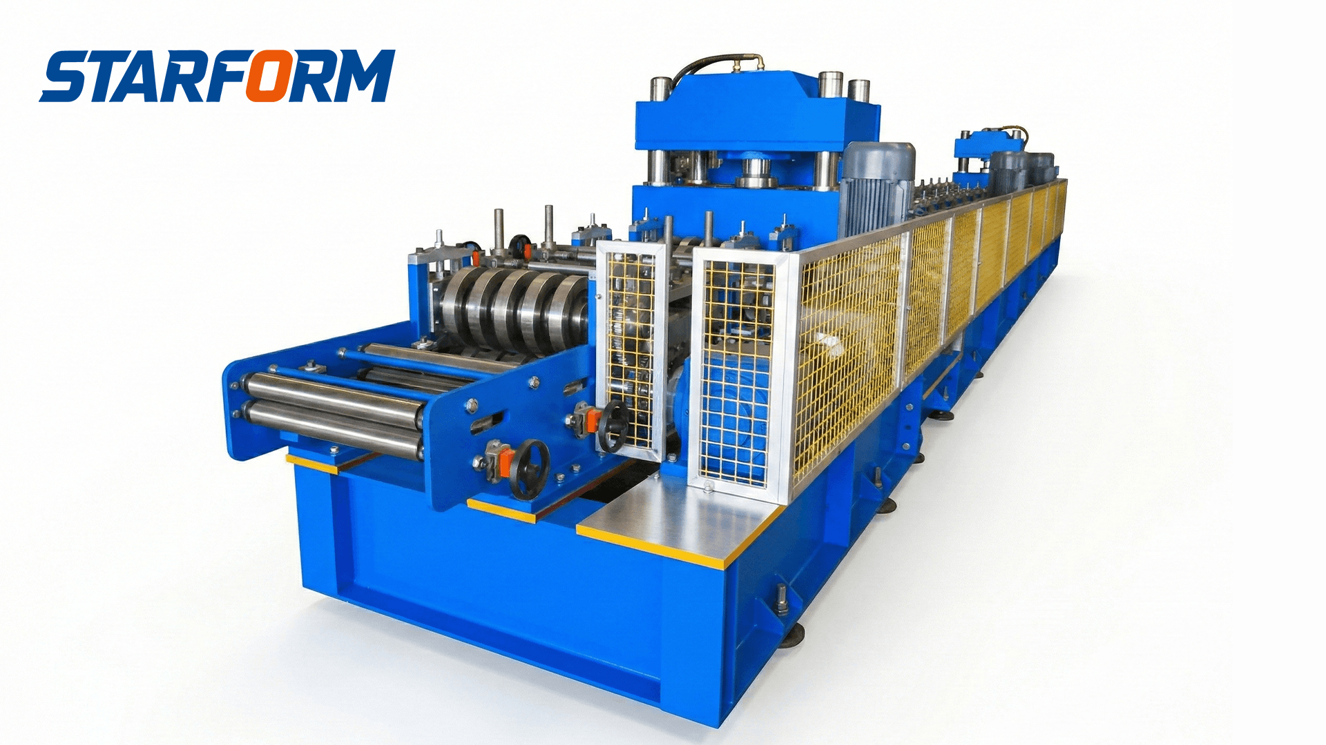 Road guardrail roll forming machine